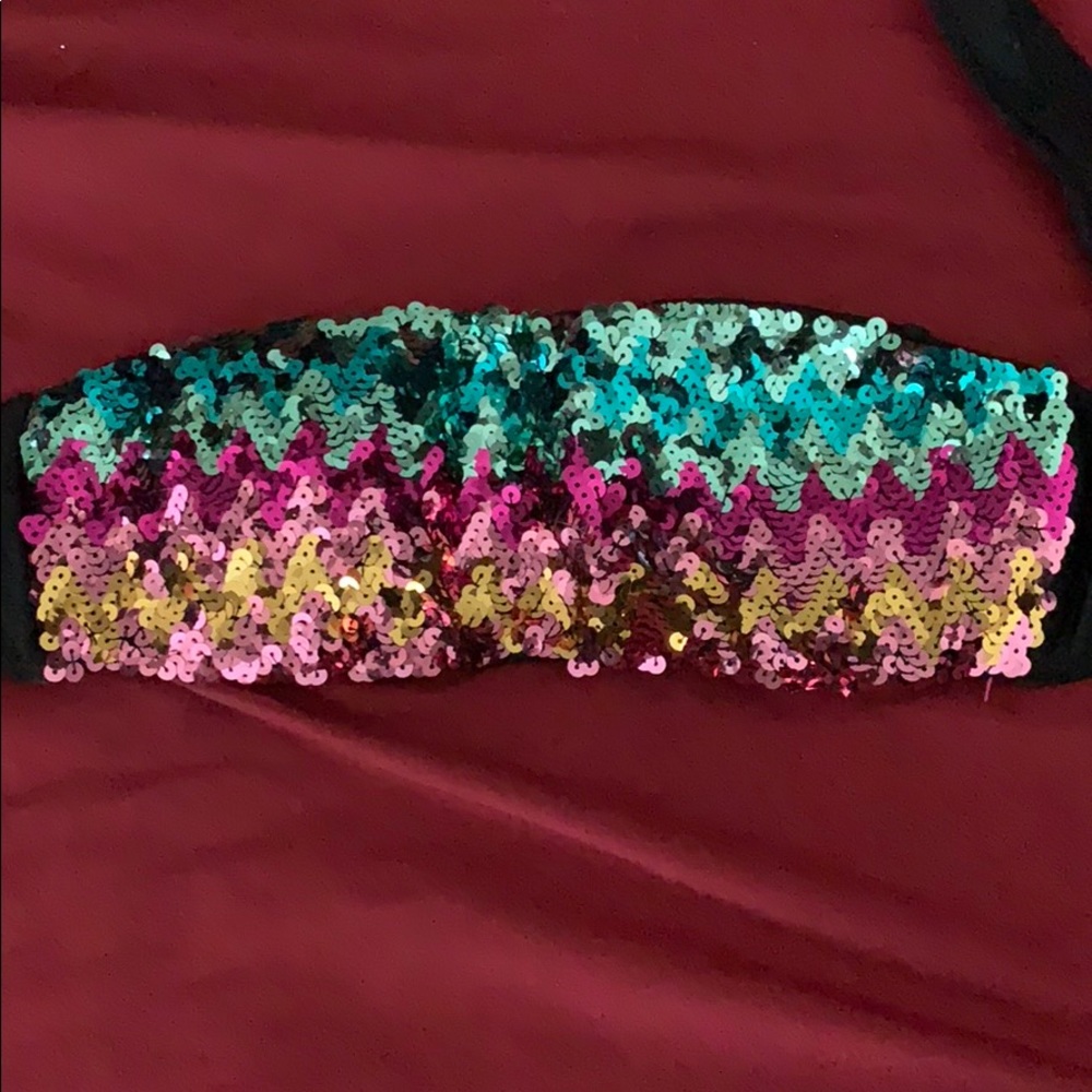 Victoria secret sequins bikini top